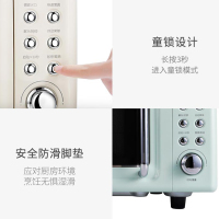 圈厨CR-WB01复古微波炉家用小型多功能智能迷你平板式小米微波炉一键启动进口创新磁控管复古绿薄荷绿小米生态链