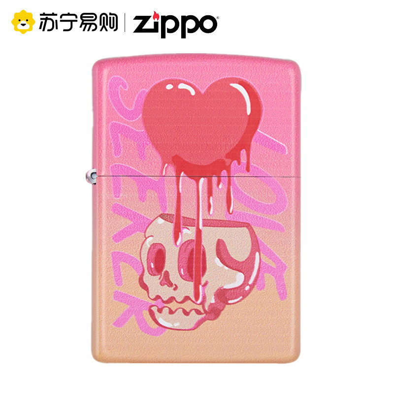 [苏宁自营]打火机zipoo正版之宝正品彩印恋爱至死自由灵魂送男朋友防风表白Zippo