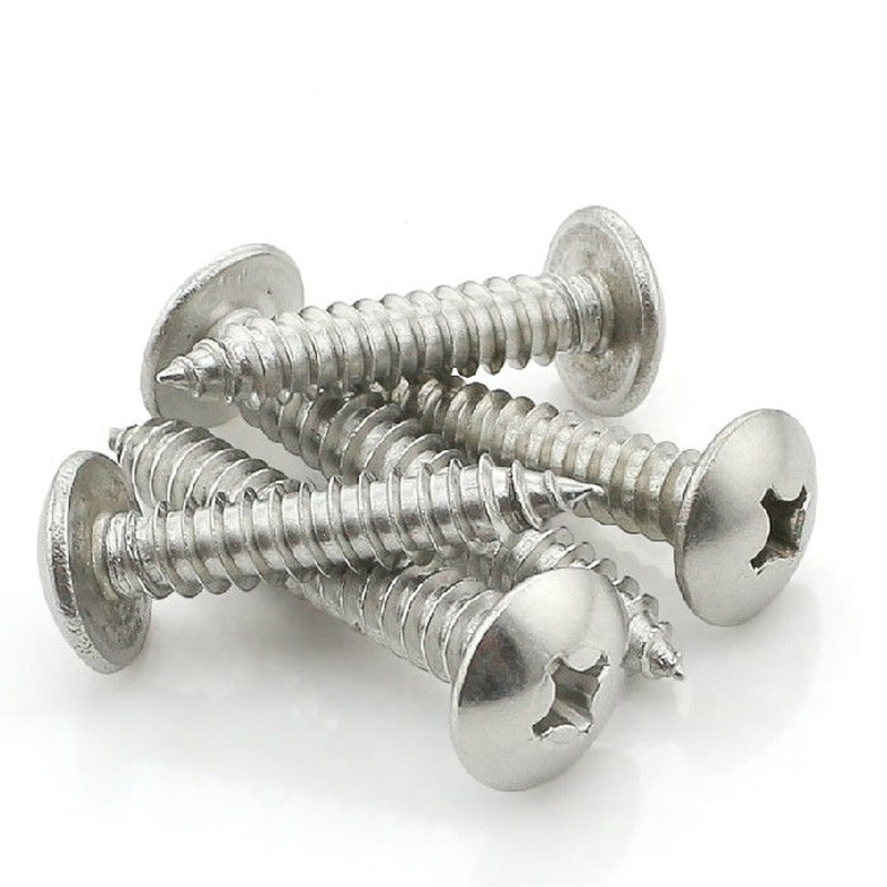 闪电客按斤m4m5大扁头螺丝钉自攻螺丝钉十字圆头加长大帽白钢