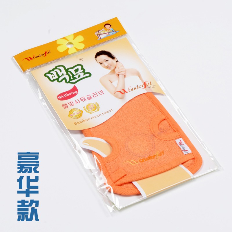 神奇免搓澡巾强力女士不疼露手指去灰角质双面搓澡的家用洗澡 三维工匠浴球高清大图