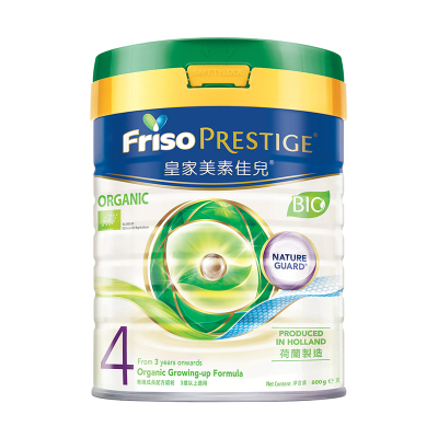 美素佳儿(Friso)港版皇家 有机系列 4段3岁及以上较大婴幼儿配方营养奶粉 800g/罐【27年7月】
