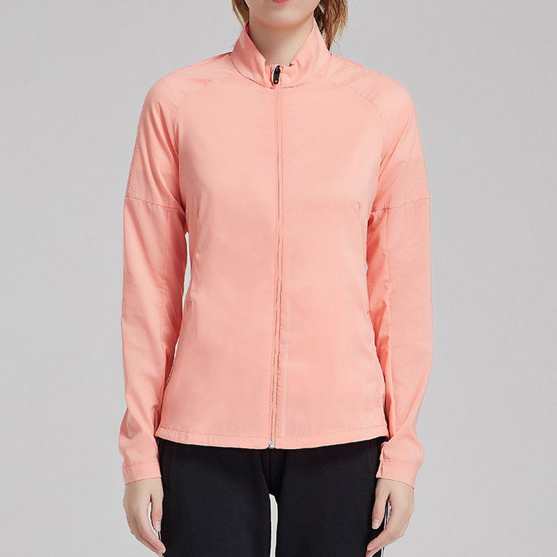 阿迪达斯(adidas)女士立领常规型跑步休闲运动夹克外套CZ5464