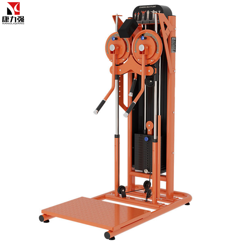 康力强KLQ8001健身房多功能蝴蝶机侧平举夹胸训练一体双臂机肩部训练侧平举训练器(橙色)高清大图