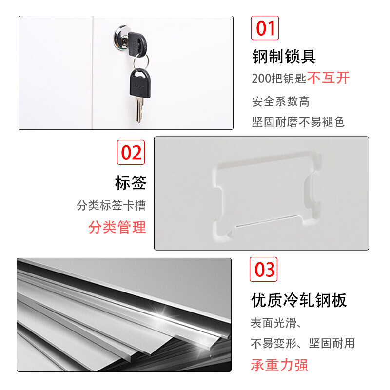 苏美特更衣柜员工柜储物柜铁皮柜存包柜鞋柜碗柜二门高清大图