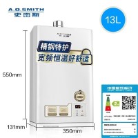 A.O.史密斯（A.O.Smith）13升燃气热水器 13升TA 宽频恒温 不锈钢水箱