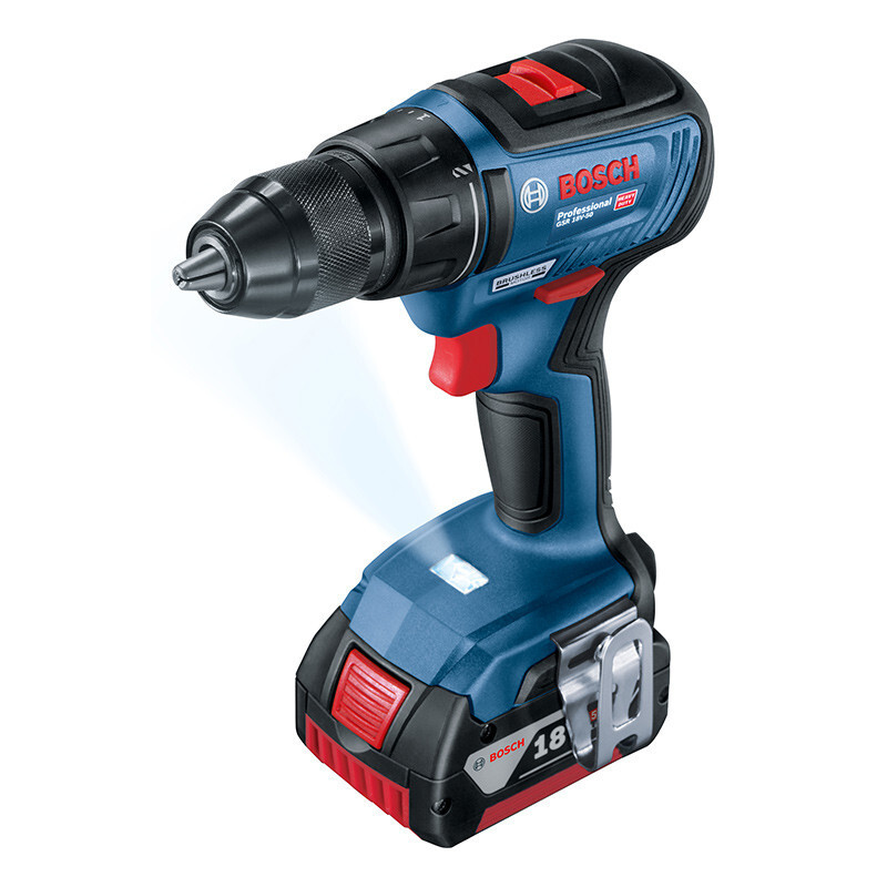 博世(Bosch) 充电式电钻起子机 GSR 18V-50 两电一充套装 无刷电机 (单位:个)