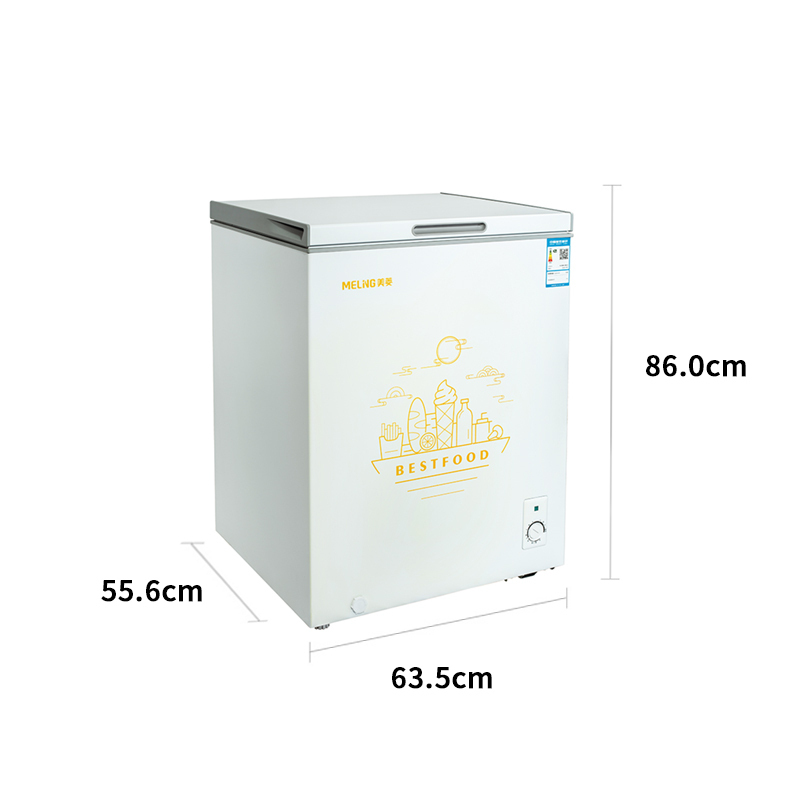 美菱(MELING) 142升 卧式冷柜 小型家用商用保鲜冷藏冷柜顶开门单温冰柜卧式冰箱柜 BC/BD-142DT