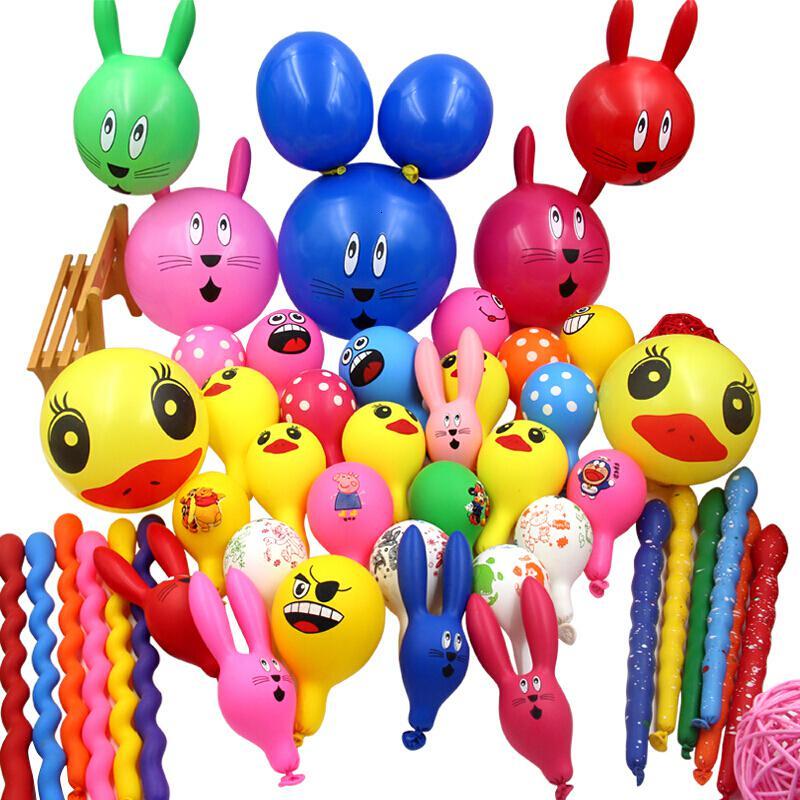 多款异形加厚气球批发儿童宝宝玩具动物汽球送打气筒50只