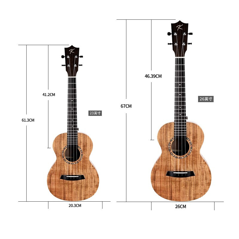 KAKA卡卡 KUT-300尤克里里乌克丽丽ukulele单板相思木男女款迷你小吉他26英寸