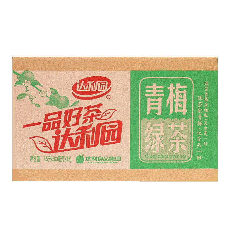 达利园青梅绿茶茶饮料青梅绿茶装年货礼盒 1L*12瓶 整箱装