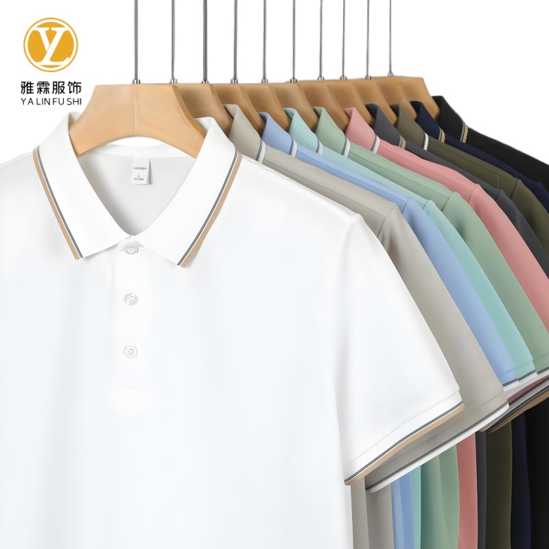 雅霖服 撞色翻领POLO衫YLF-3302 件高清大图