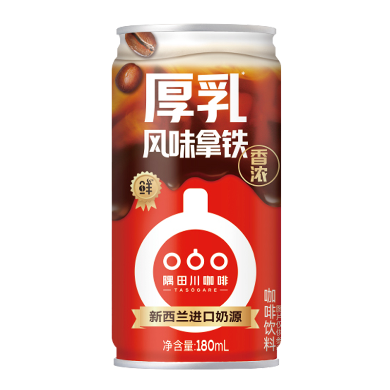 隅田川厚乳风味香浓拿铁咖啡饮料 180ML*6罐