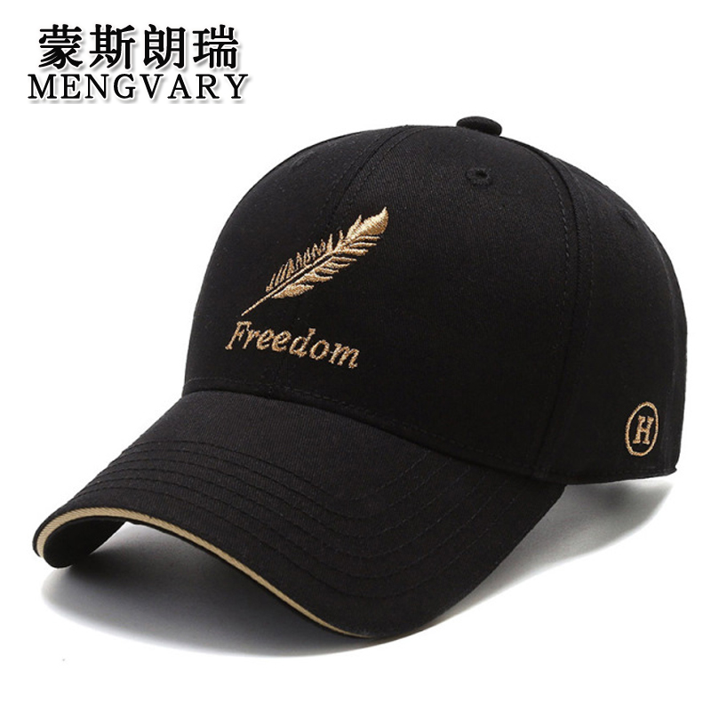 蒙斯朗瑞 棒球帽子男女韩版潮流四季通用防晒鸭舌帽情侣户外新品休闲百搭遮阳帽透气 黑色