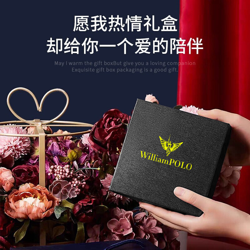 英皇保罗POLO皮带男头层牛皮商务时尚自动扣真皮休闲男士腰带礼盒装送父亲生日男友情人节礼物