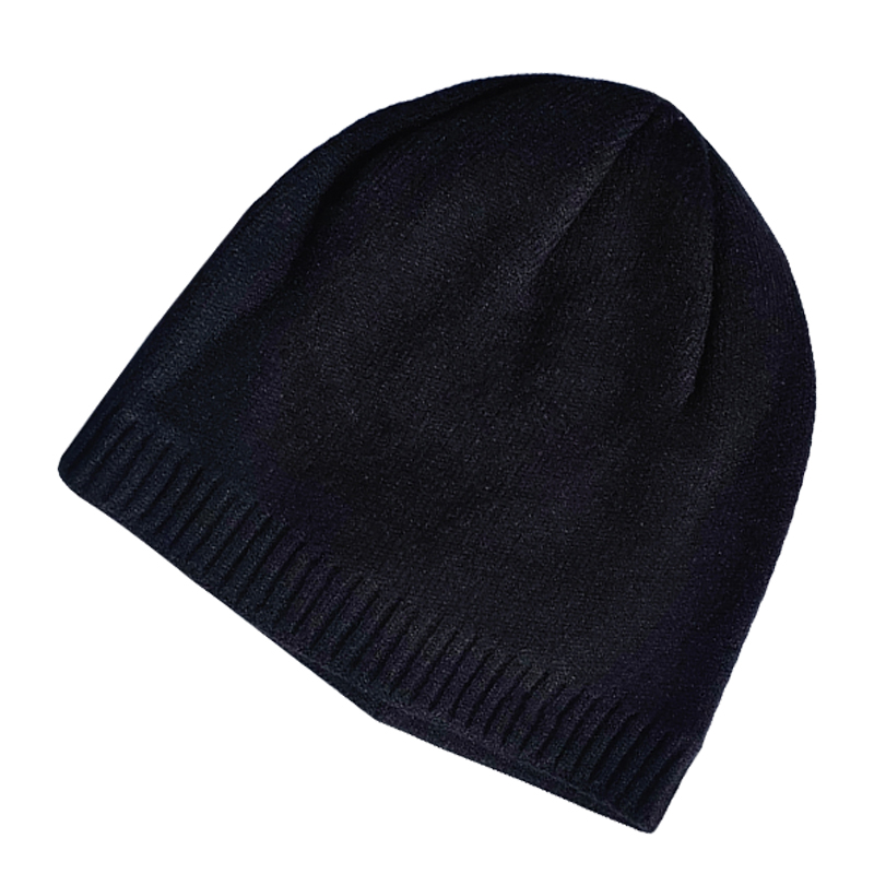 炯毅 冬季毛线帽加绒保暖棉帽户外骑车防寒防风帽针织冷帽 帽子 黑色 均码 个高清大图