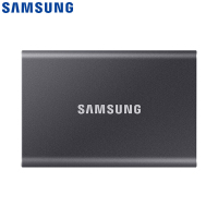 三星(SAMSUNG) 1TB Type-c USB 3.2 移动固态硬盘(PSSD) T7 灰色 NVMe传输速度1050MB/s 超薄时尚