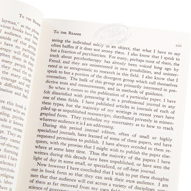 [正版]个人形成论 我的心理治疗观 英文原版On Becoming a Person Carl Rogers中商原版高清大图