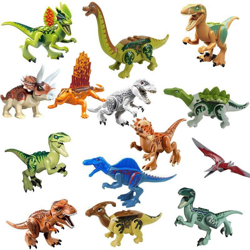 兼容乐高积木恐龙玩具男孩益智拼装侏罗纪霸王迅猛龙世界动物模型