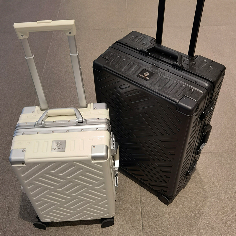 罗恩Ronoen漫游铝框行李箱万向轮拉杆箱28寸旅行箱包20存登机箱子24英寸26寸男女小密码箱商务出差大皮箱硬箱包托运