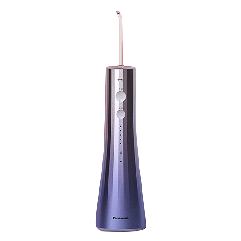 松下(Panasonic)冲牙器洗牙器超声波洁牙器立式便携水牙线 水流瞬时杀菌舌苔清洁 极光塔EW-1533-A 蓝色