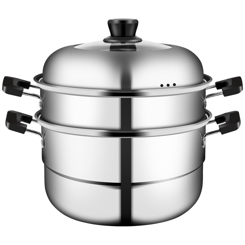炊大皇(COOKER KING)蒸锅 WG16324 三层蒸锅26cm 食品级不锈钢 多功能蒸锅蒸煮同步 电磁炉通用