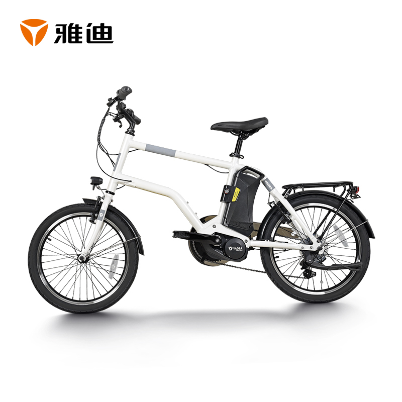 雅迪 yadea 电动车新款锂电池YC300休闲骑行男女骑行快速电踏车电动车 珍珠白