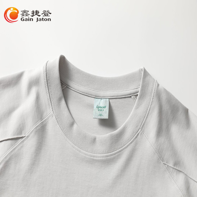 鑫捷登 男女款莱赛尔插肩休闲短袖LWKS-T303高清大图