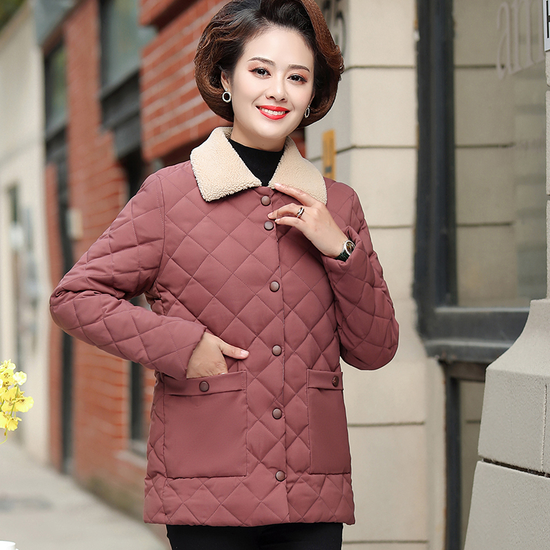 棉衣40岁50中老年女装短款加厚外套羽绒棉服洋气大码棉袄棉衣女视频