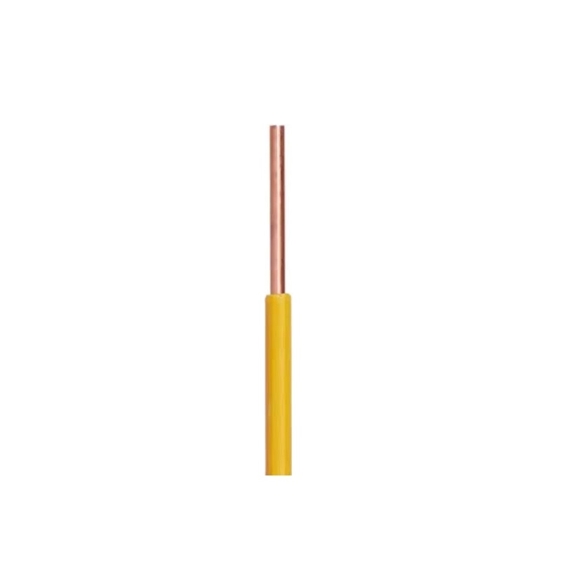 绵缆 铜芯聚氯乙烯绝缘电缆 BV-6黄色450/750V 卷高清大图