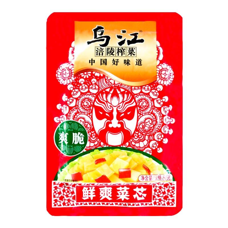 乌江鲜爽菜芯80g 袋装 鲜脆爽口 涪陵榨菜下饭菜咸菜开胃菜开袋即食