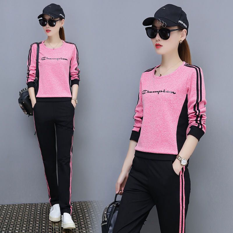 珂卡慕kekamu春休闲运动服套装女秋天款时尚新款女士健身服速干衣跑步