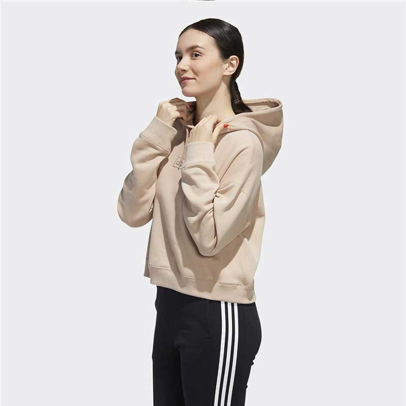 阿迪达斯2020春女新款连帽套头卫衣FP7406