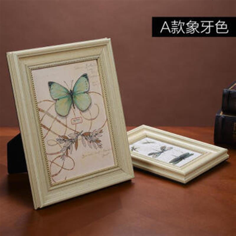 儿童复古版画礼品彩色大韩钻石水晶玻璃北欧卡纸七婚纱照木质婚纱美式A41012