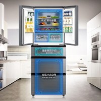 [二手][99新]美的(Midea)BCD-406WGPZM 冰川银406升法式多冰箱 微晶一周鲜 智能操控 风