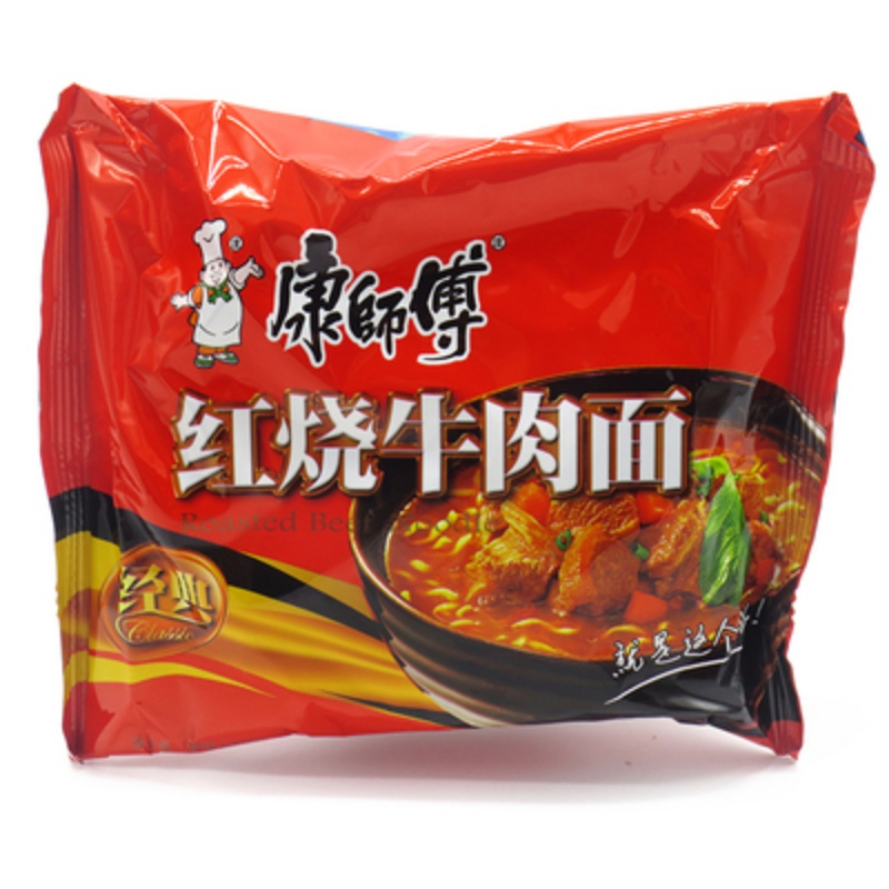 （康师傅袋装红烧牛肉方便面100g）