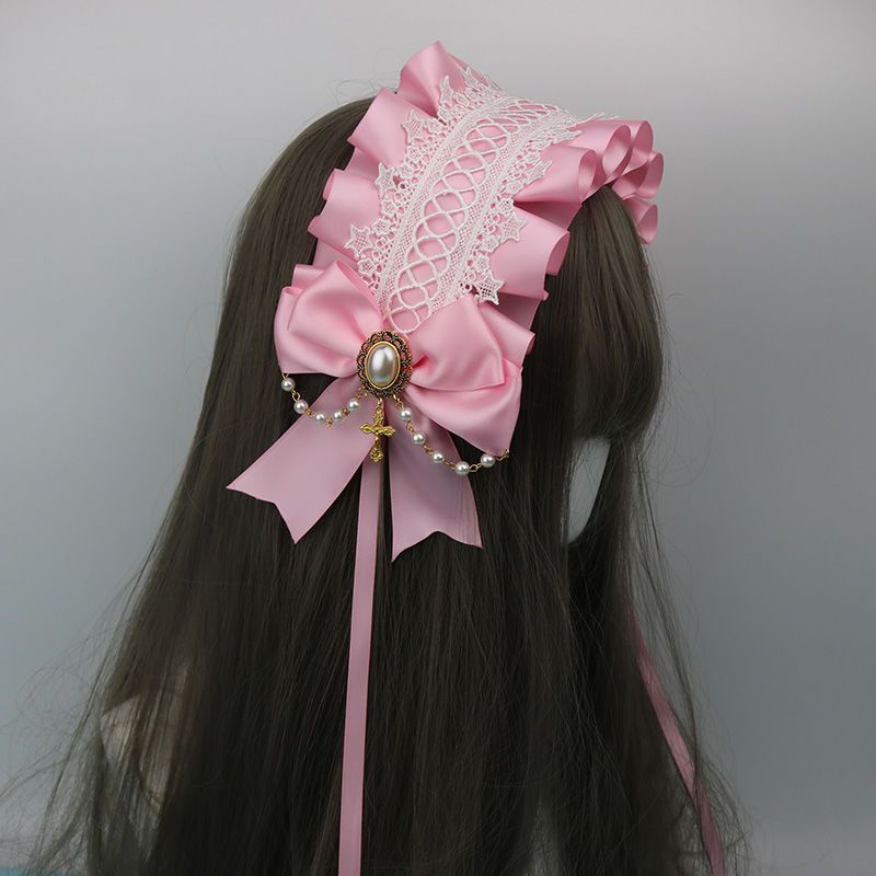 洛丽塔发带头饰lolita哥特暗黑系列搞死十字架可搭天使柄甜美发饰 米