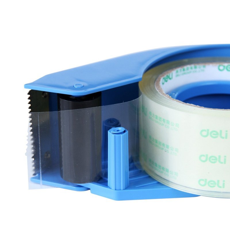 得力deli801打包封箱器4.8CM切割器带透明胶带切割刀物流打包用胶带夹