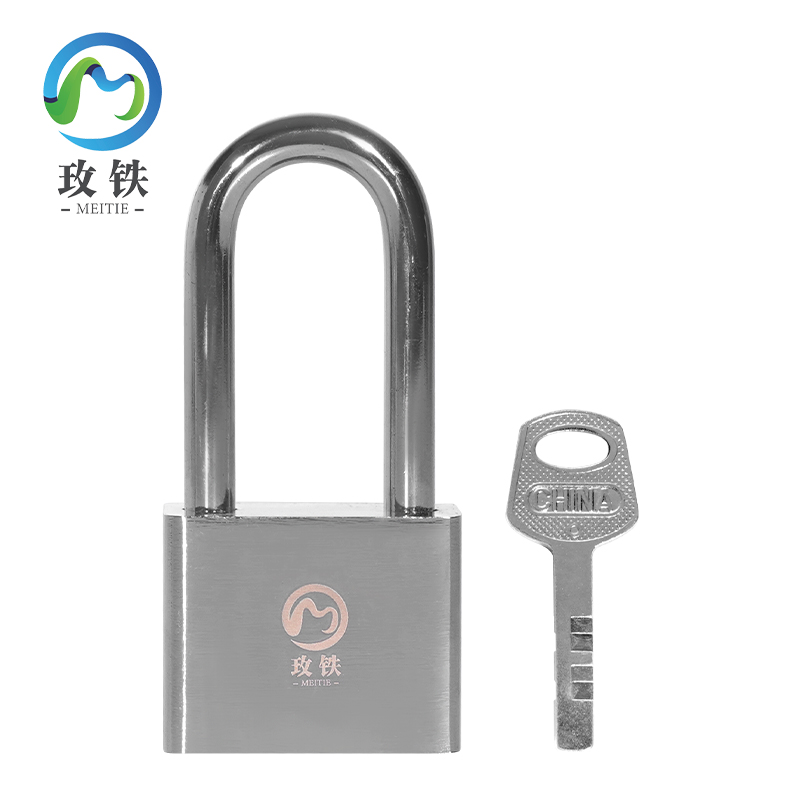玫铁不锈钢挂锁配1把钥匙40长梁(通开)把高清大图