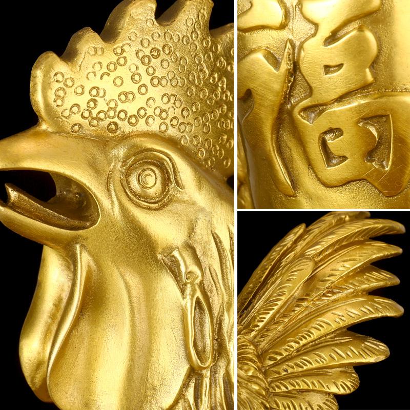 美帮汇摆件铜大号生肖鸡金鸡公鸡客厅卧室装饰工艺品高清大图