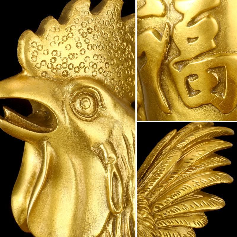 美帮汇摆件铜大号生肖鸡金鸡公鸡客厅卧室装饰工艺品图片