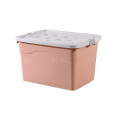 翌嘉YJ4120510 塑料收纳箱带盖子储物整理箱存放箱 粉色 630*460*370