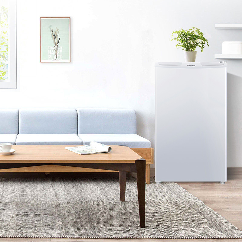 海信(Hisense)100升 单门小冰箱 家用保鲜 一级节能 实用微冻室 经济实用款(珍珠白)BC-100S/A