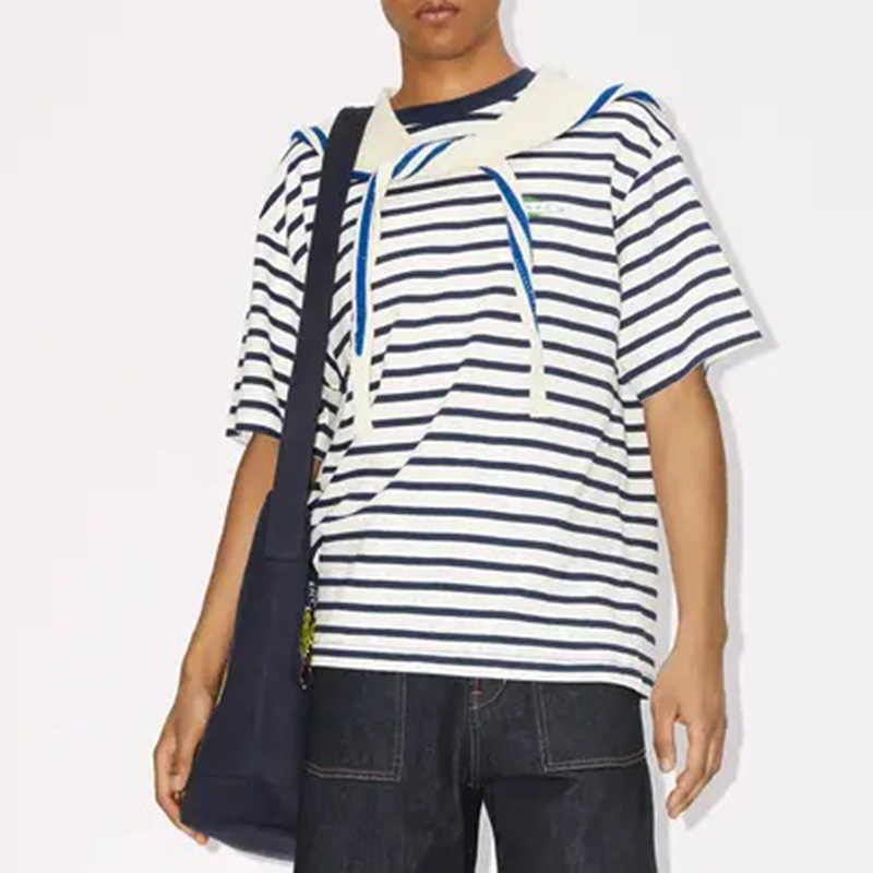 高田贤三 kenzo 男士/女士棉质宽松版航海风圆领短袖t恤fd5 5ts436 4