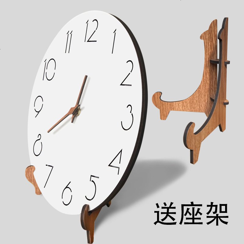 现代简约石英钟圆形时钟创意北欧挂表静音挂钟客厅卧室钟表大壁钟