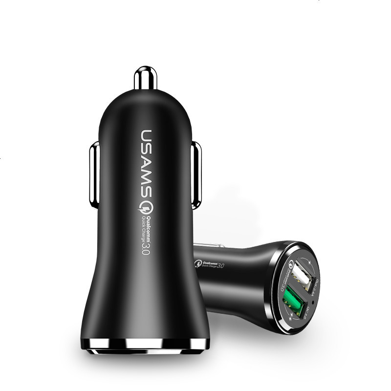 汽车用智能手机充电器双USB车充车载快速车充点烟器通用QC3.0快充