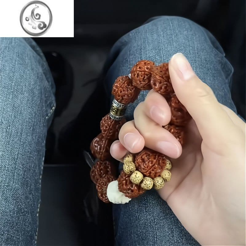 JiMi原创大金刚菩提子手串男士文玩核桃原籽星月菩提手链女款盘玩佛珠图片