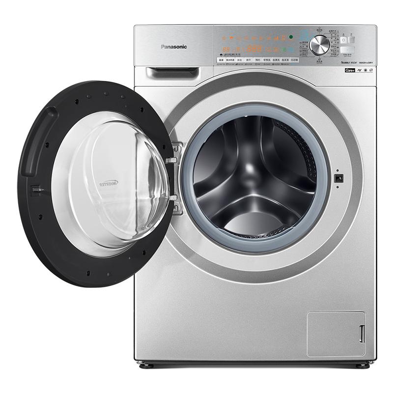 松下(Panasonic) XQG100-EG13D 10KG洗6KG烘 全自动家用变频 洗烘一体机滚筒洗衣机(深银色)