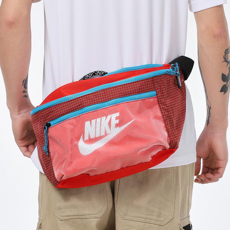 nike耐克正品腰包男包女包红色拼接背包单肩包斜挎包运动包cv1411