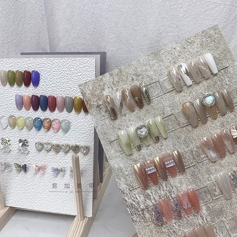 美甲展示板极简风款式打版作品岩石纹日式拍照道具工具神器新款 01-拍摄道具板15*21cm
