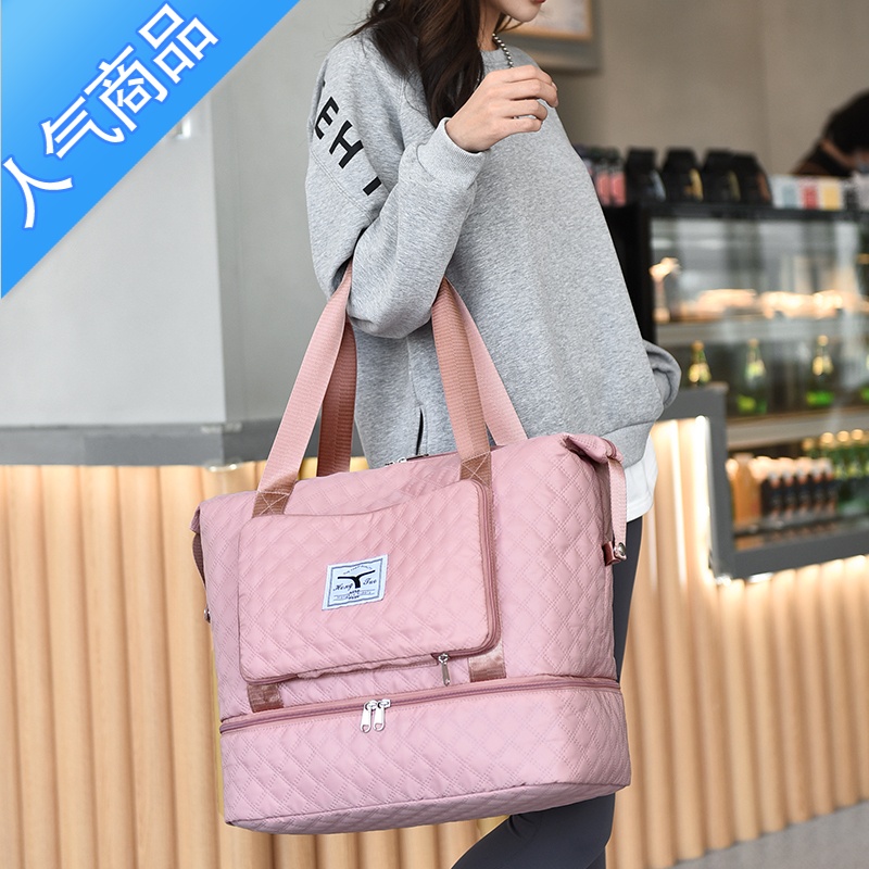 封后旅行包大容量女超大拉杆手提出差便携待产收纳包运动健身包防水旅行包男女高清大图